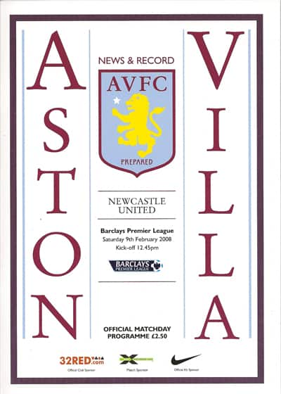 Aston Villa FC v Newcastle United FC